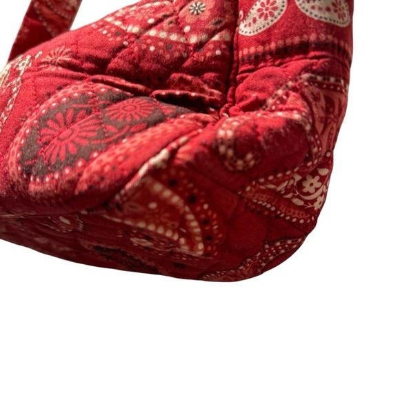 Soon Vintage Vera Bradley Small Maggie Satchel & Coin Purse Mesa Red Paisley Set - Picture 10 of 16